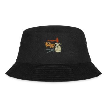Schmied Schmiede Amboss Metallbauer Metall - Bucket Hat - Schwarz - Vorne - Lela (165cm)