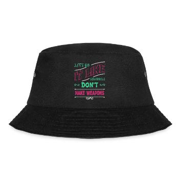 present love family bird funky fun flower power - Bucket Hat - Schwarz - Vorne - Lela (165cm)
