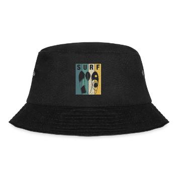 Surfer Riding Waves Surfen Surfen - Bucket Hat - Schwarz - Vorne - Lela (165cm)