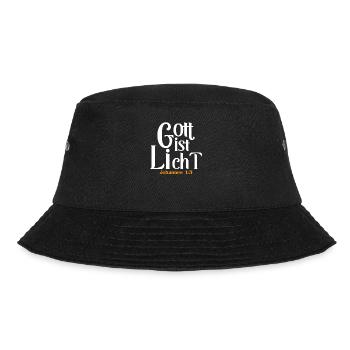 Bibel Zitat Vers Christ Christlich Bibelvers - Bucket Hat - Schwarz - Vorne - Lela (165cm)