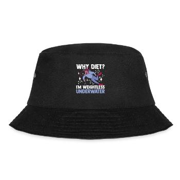 Why Diet I'm Weightless Underwater Scuba Diver Sno - Bucket Hat - Schwarz - Vorne - Lela (165cm)