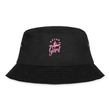 Kayak Girl Water Paddle Boat Canoeing - Bucket Hat - black - Front - Lela (165cm)