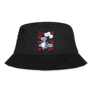 Dinosaur Balloons Happy-Birthday, Birthday - Bucket Hat - black - Front - Lela (165cm)