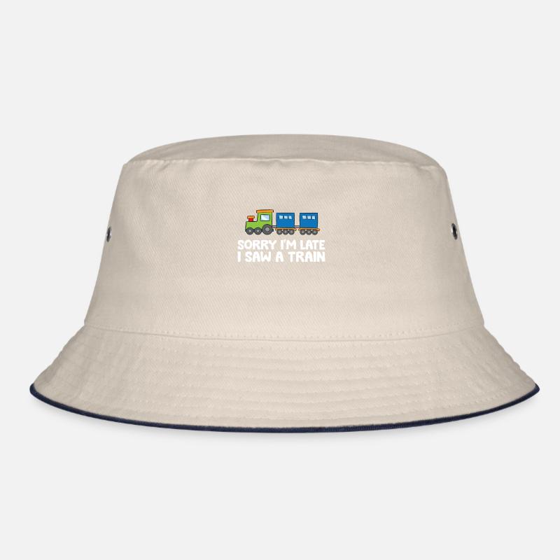 Sorry I'm Late I Saw A Train Bucket Hat
