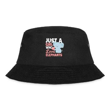Elefant Mädchen Tiere - Bucket Hat - Schwarz - Vorne - Lela (165cm)