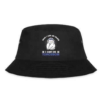Awesome Penguin Cartoon Cute Ghost Animal Gesche - Bucket Hat - black - Front - Lela (165cm)