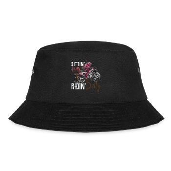 Motorcross Motorradfahrer Biker MTB Motorrad Gesch - Bucket Hat - Schwarz - Vorne - Lela (165cm)