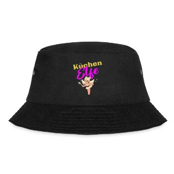 Küchen Elfe Shirt Design für eine gute Köchin - Bucket Hat - Schwarz - Vorne - Lela (165cm)