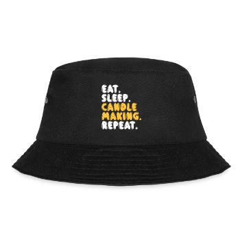 Essen schlafen Kerzen Wiederholen - Bucket Hat - Schwarz - Vorne - Lela (165cm)