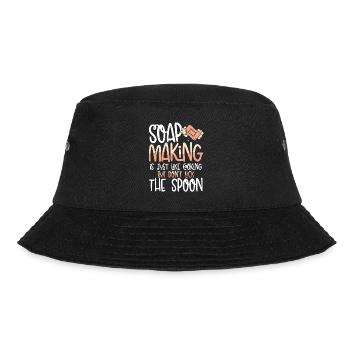 Lustige Seifenherstellung - Bucket Hat - Schwarz - Vorne - Lela (165cm)
