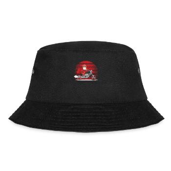 Cooler Weihnachtsmann Lustige Weihnachten Reiten - Bucket Hat - Schwarz - Vorne - Lela (165cm)