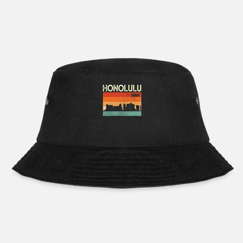 Honolulu Hawaii - Bucket Hat - Schwarz