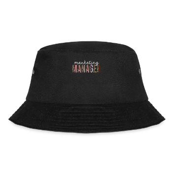 Marketing Manager Leopard Print Lustiges Geschenk - Bucket Hat - Schwarz - Vorne - Lela (165cm)