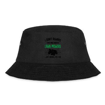 Lustige Rasenmäher Rasen mähen Rasenpfleger - Bucket Hat - Schwarz - Vorne - Lela (165cm)