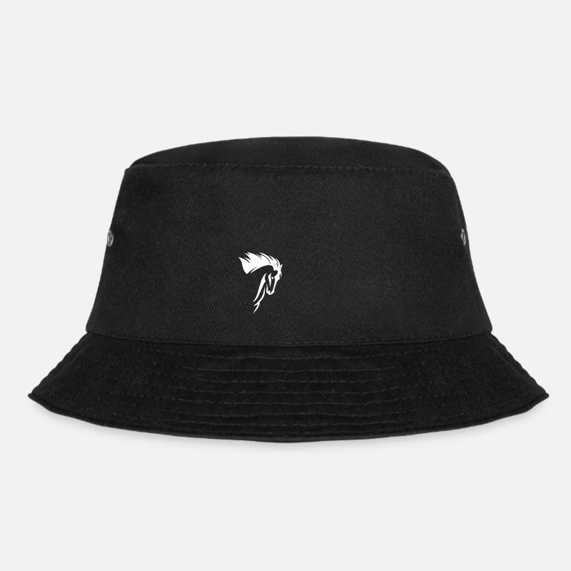 Haflinger Reiten Pferde Mädchen Pony Pferdekopf - Bucket Hat - Schwarz