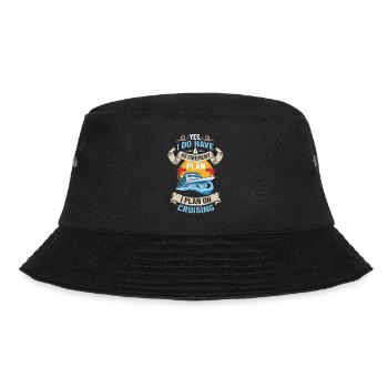 Kreuzfahrtschiff Reise Kreuzfahrt Kreuzfahrtreise - Bucket Hat - Schwarz - Vorne - Lela (165cm)