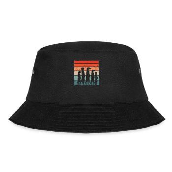 Erdmännchen Retro farbe - Bucket Hat - Schwarz - Vorne - Lela (165cm)