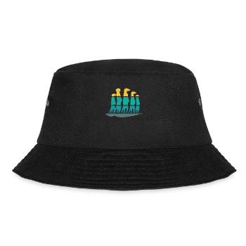 Erdmännchen Blau Und Gelb - Bucket Hat - Schwarz - Vorne - Lela (165cm)