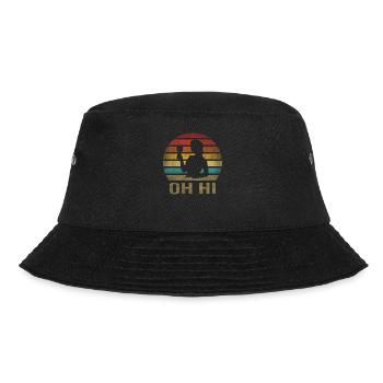 Drinking Wine Fun Alcohol Woman Retro Sunset - Bucket Hat - black - Front - Lela (165cm)