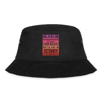Laborant Geburtstag Dezember geboren - Bucket Hat - Schwarz - Vorne - Lela (165cm)
