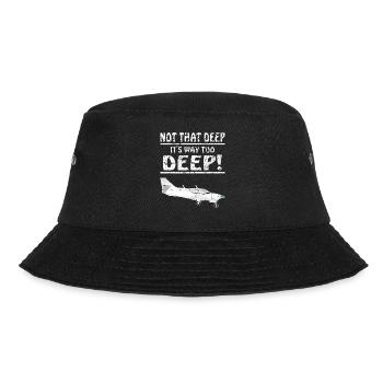 MOTORFLIEGER NOT THAT DEEP - Bucket Hat - Schwarz - Vorne - Lela (165cm)
