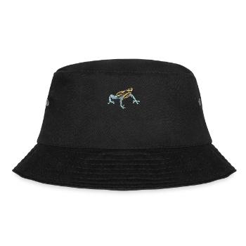 Pfeilgiftfrosch I Kröte Frosch Motiv für Amphibien - Bucket Hat - Schwarz - Vorne - Lela (165cm)