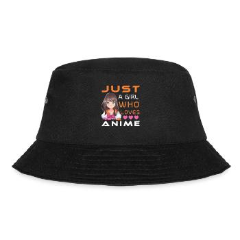 Just A Girl Who Loves Anime Funny Anime - Bucket Hat - black - Front - Lela (165cm)
