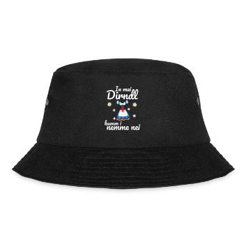 In Mei Dirndl Kumm I Nimma Nei | - Bucket Hat - Schwarz - Vorne - Lela (165cm)