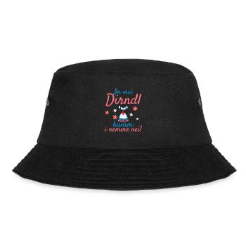 In Mei Dirndl Kumm I Nimma Nei | - Bucket Hat - Schwarz - Vorne - Lela (165cm)