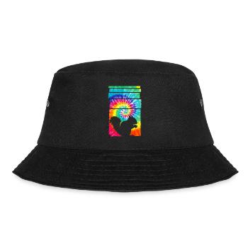 Squirrel Hippie Tie Dye - Bucket Hat - black - Front - Lela (165cm)