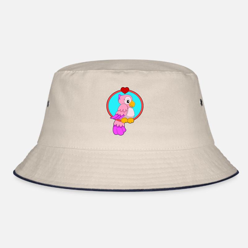 Papagei mit Herz Bucket Hat