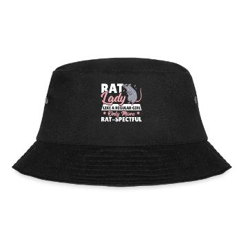 Rat Lady Like a Regular Girl Only More - Bucket Hat - Schwarz - Vorne - Lela (165cm)