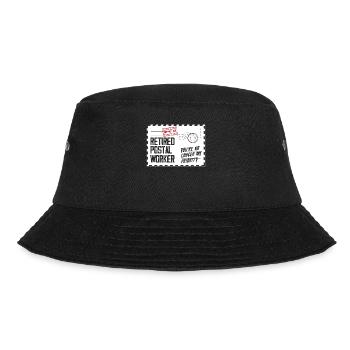 Funny postal clerk pensioner - Bucket Hat - black - Front - Lela (165cm)
