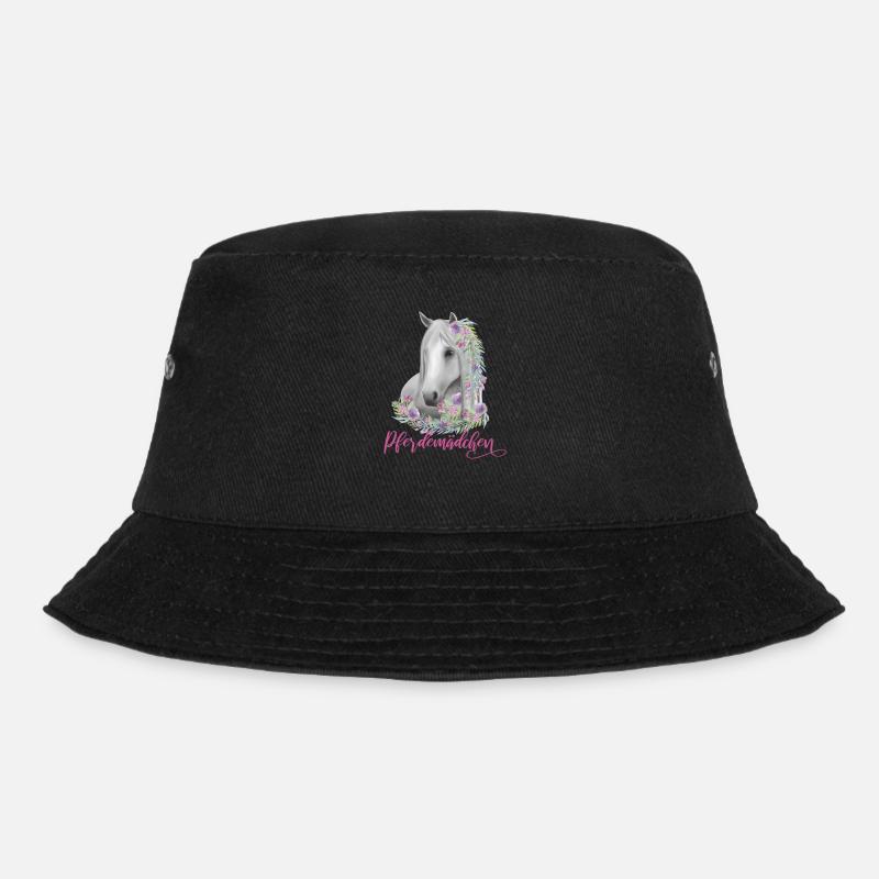 Pferdemädchen Reiten Pferde Geschenk - Bucket Hat - Schwarz