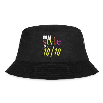 Mein Stil ist eine 10/10 - Bucket Hat - Schwarz - Vorne - Lela (165cm)