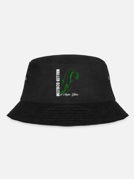 Angler Waller Fischen Fischer Angeln - Bucket Hat - Schwarz