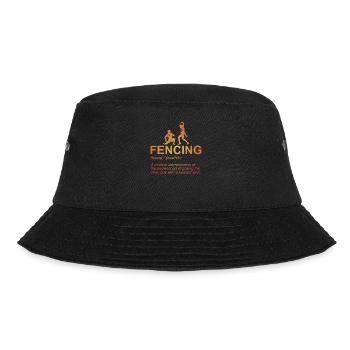 Funny Fencing Definition Sports Fencer Fencing - Bucket Hat - black - Front - Lela (165cm)