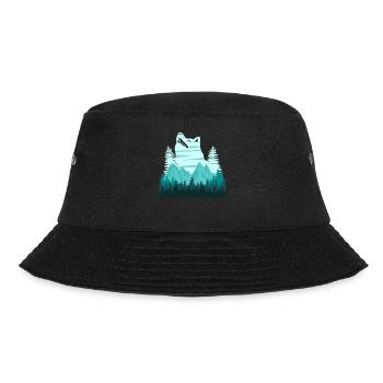 White Shepherd Mountains Shepherd Dogs - Bucket Hat - black - Front - Lela (165cm)
