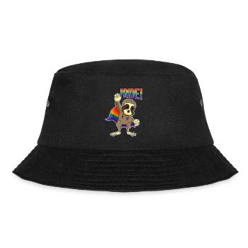 Sloth I LGBTQ Flag I Rainbow Flag I Gay Pride - Bucket Hat - Schwarz - Vorne - Lela (165cm)