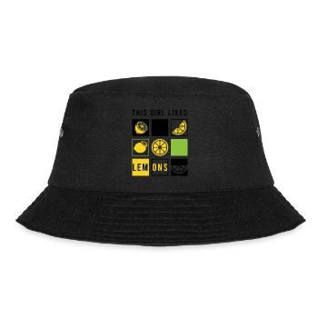 Girl Likes Summer Lemon Citrus Fruits - Bucket Hat - black - Front - Lela (165cm)