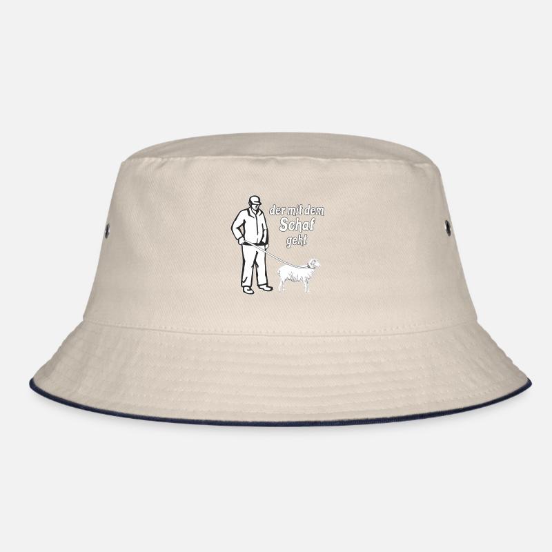 DER MIT DEM SCHAF GEHT Bucket Hat