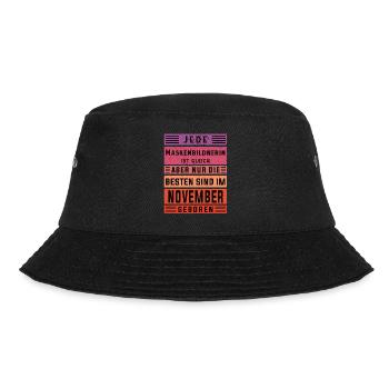 Kosmetiker Geburtstag November geboren - Bucket Hat - Schwarz - Vorne - Lela (165cm)