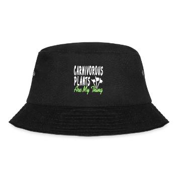 Carnivorous Plants Are My Thing Cool Retro - Bucket Hat - black - Front - Lela (165cm)