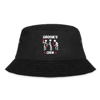 Jungesellenabschied Männer Team Bräutigam Hochzeit - Bucket Hat - Schwarz - Vorne - Lela (165cm)