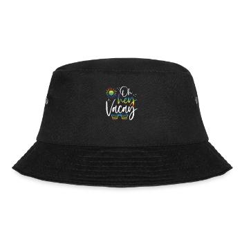 Oh Hey Sommerferien - Bucket Hat - Schwarz - Vorne - Lela (165cm)