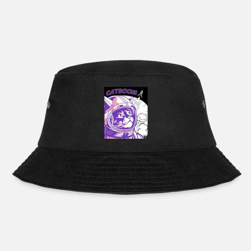CATBOOM Comic Book Space Katzenexplosion - Bucket Hat - Schwarz