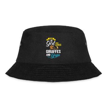 Giraffe Yoga Beginner Workout Poses Quotes - Bucket Hat - black - Front - Lela (165cm)