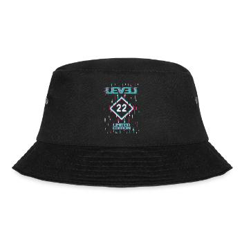 Geburtstag Level 22 Gaming Limited Edition Gamer - Bucket Hat - Schwarz - Vorne - Lela (165cm)
