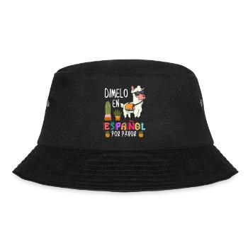 Spanischlehrer, Spanisch Unterrichten - Bucket Hat - Schwarz - Vorne - Lela (165cm)