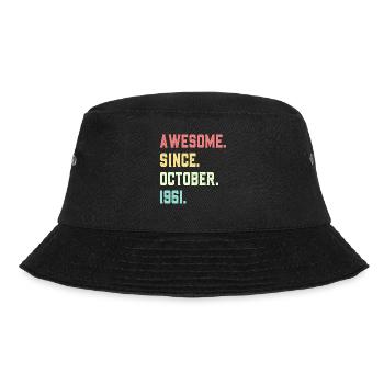 Awesome Since October 1961 - Bucket Hat - black - Front - Lela (165cm)